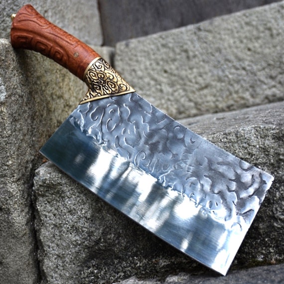 Traditional Chinese Cleaver Hand Forged Chef Knife Rosewood - Etsy