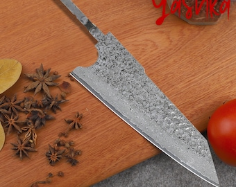 Chef Knife Blank Japanese Kiritsuke Blade DIY Kitchen Knives Craft Supplies