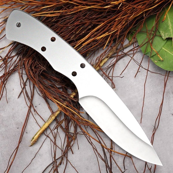 Blank blade Stainless Steel DIY Custom Hunting Knife Fixed Blade Outdoor Camping Tool