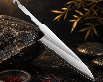 120 mm Powder Steel Utility Knife Blank Hidden Tang Blade Custom Knives Making Billet