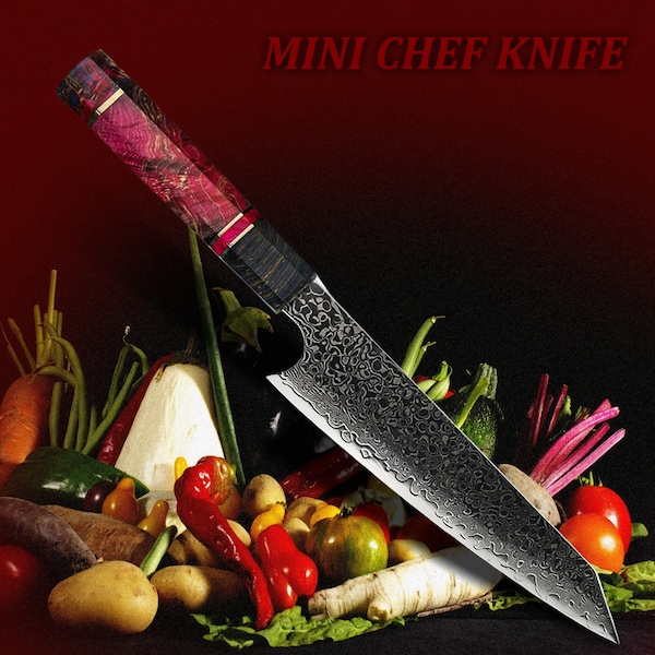 Couteau de chef japonais Kiritsuke de 6 po. Mini couteau de chef outil de cuisine pour la maison