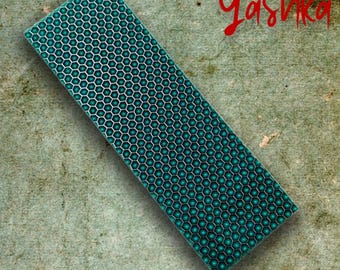 Honeycomb Resin Plate Patch DIY Knife Making Craft Materials Green
