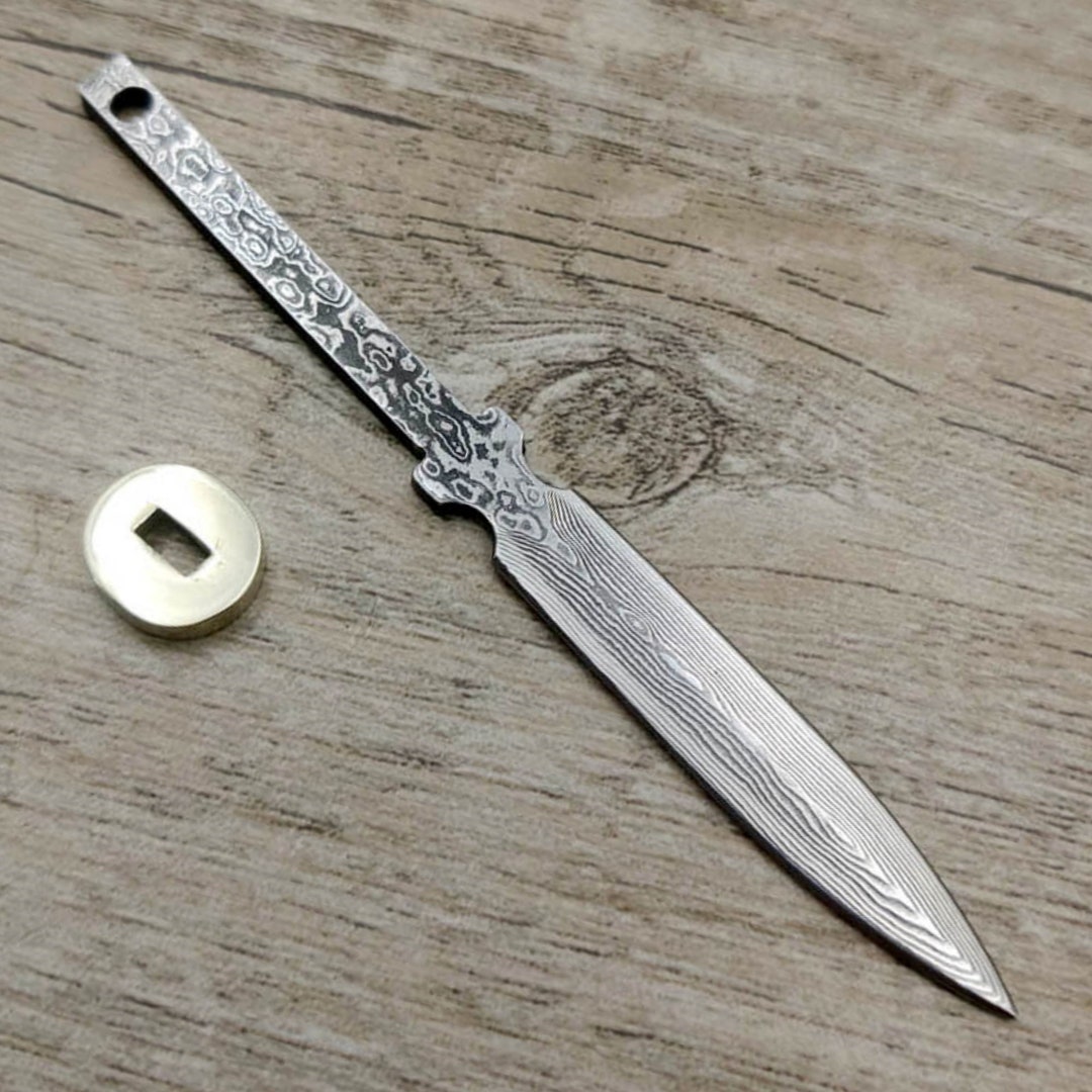 Tea Knife Blank Blade Mini Hunting Knife Home Hobby Knife Making Etsy