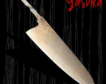 Chef Knife Blank Japanese Gyuto Blade Shape Cu Mai Steel Home Hobby DIY Knives