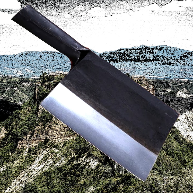 Handmade Chinese Cleaver Chopping Meat Chef Knife Butcher Home Etsy