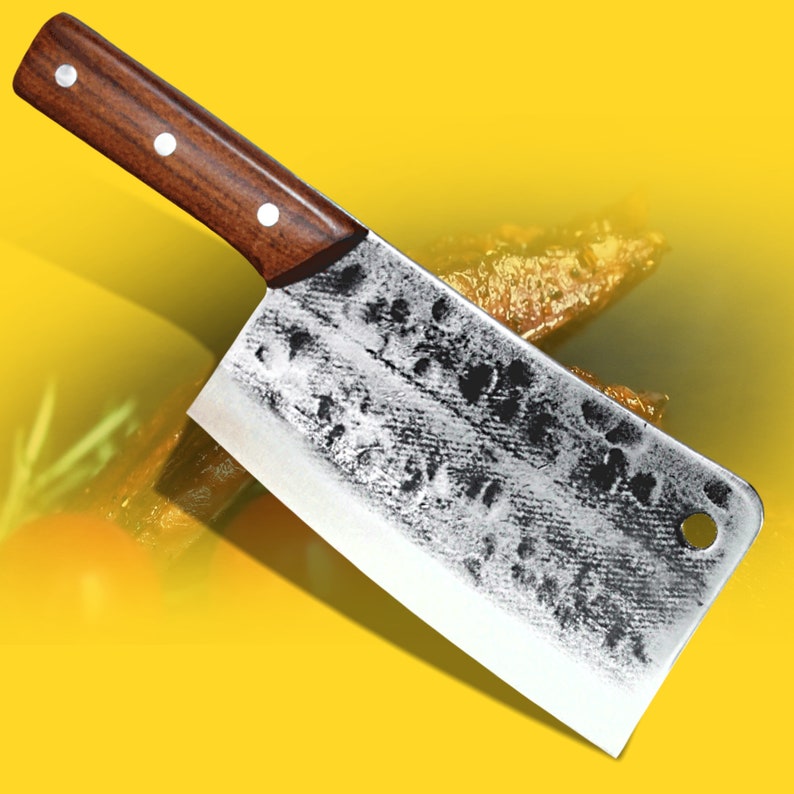 Handmade Chinese Cleaver Chef Kitchen Knives Butcher Chopping Etsy