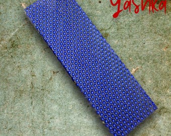 Honeycomb Resin Plate Patch DIY Knife Making Craft Materials Blue
