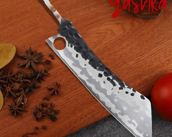 Butcher Knife Blank Blade, High Carbon Alloy, DIY Custom Knife Home Hobby