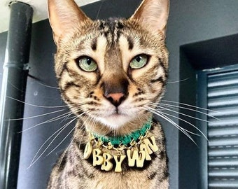 cuban link cat collar