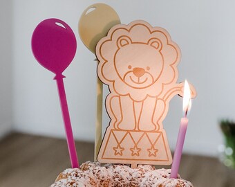 "Circus" plug for birthday plate / birthday wreath / cake topper / cake plug
