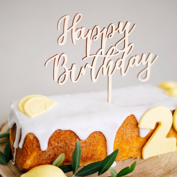 Cake-Topper "Happy Birthday"