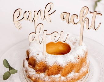 Cake-Topper Zahl (1 - 10)