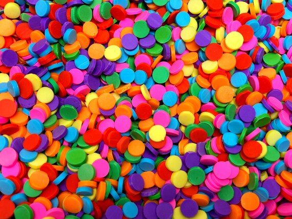 Buy Bright Rainbow Round Polymer Clay Fake Sprinkles Decoden
