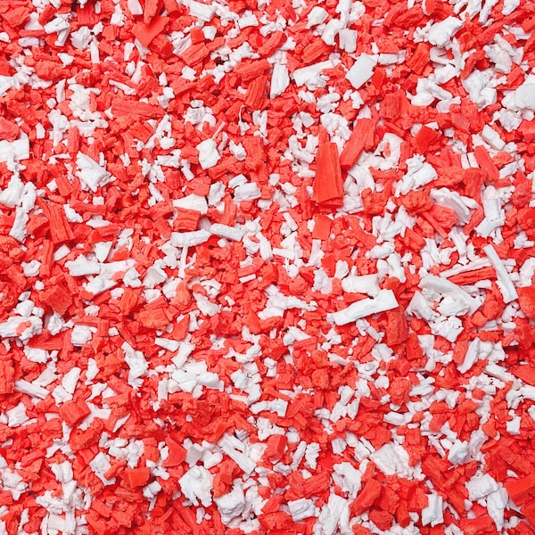 Crushed Peppermint Crumbs, Winter Holiday Christmas Crumble Shavings, Polymer Clay Candy Sprinkles, Affordable, Free Shipping Eligible, #206