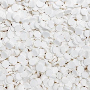 White Round Polymer Clay Fake Sprinkles, Decoden Funfetti, Free Shipping Eligible, Slime Craft Supplies, Jewelry, Affordable, #127
