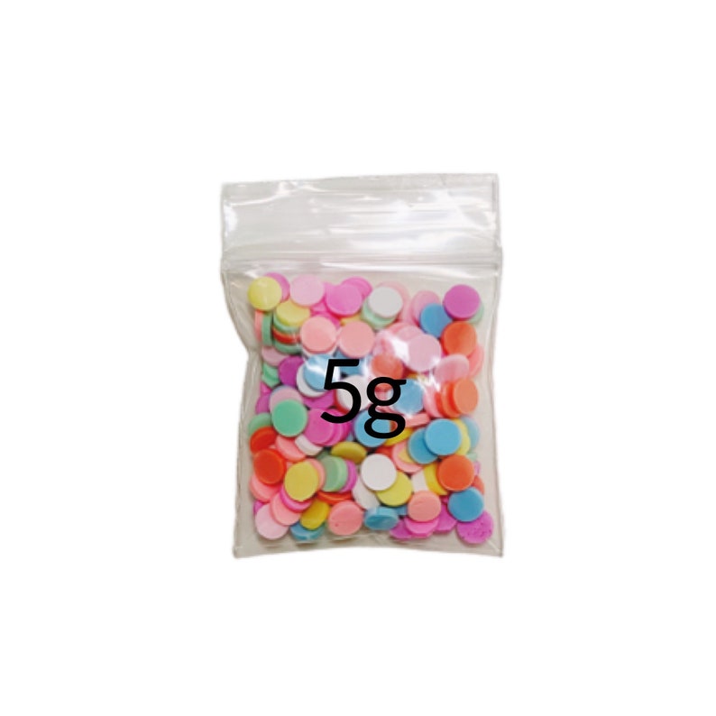 Affordable Decoden Funfetti Pastel Rainbow Polymer Clay Round Confetti Sprinkles Fake Free Shipping Eligible Slime Supplies #02