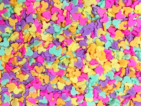 Rainbow Mickey Polymer Clay Sprinkles, Fake Sprinkles, Decoden Funfetti, Free Shipping Eligible, Slime Supplies, Cheap, High Quality, #34