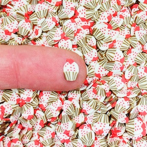 Cupcake Fimo Slices, Polymer Clay Slices, Nail Art, Miniature Sprinkles, Yummy Food Dessert, Affordable, Free Shipping Eligible, #57