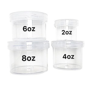 4oz Container With Lids 50 Pack Clear Plastic Round Storage Jars Wide-mouth Plastic  Containers Jars With Lids for Storage Liquid and Solid.. 