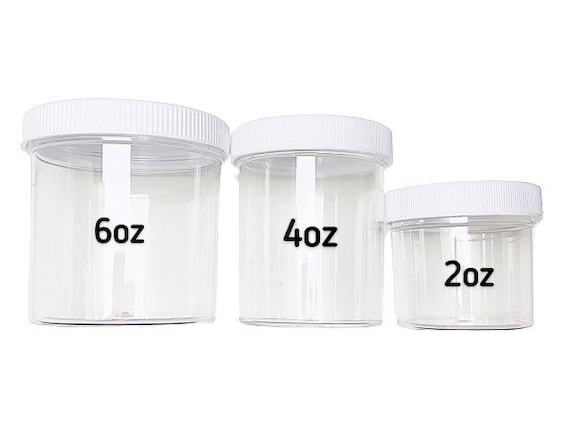 1oz 2oz 4oz 8oz cups containers plastic clear round deli pot baby