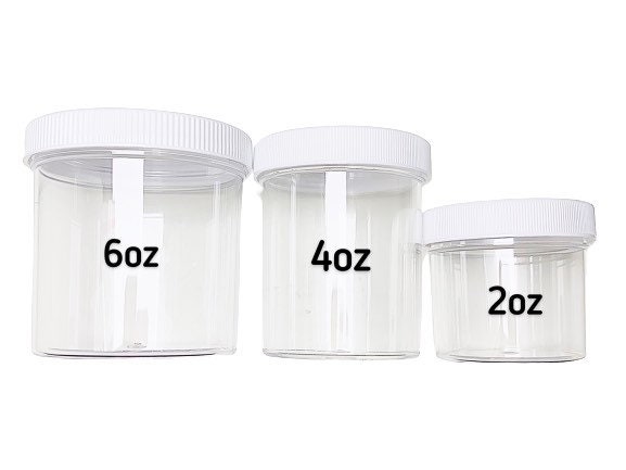 4 Oz SLIME CONTAINER Twisted Lid Jars Clear Containers Screw on Jars for  Slime Storage Jars Durable Plastic Beads Storage Liquid Containers 