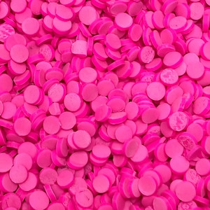 Bright Pink Round Polymer Clay Fake Sprinkles, Decoden Funfetti, Spedizione gratuita idonea, Forniture artigianali slime, Gioielli, Conveniente, #126