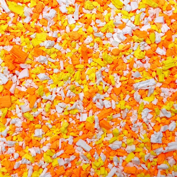 Candy Corn Crumbs, Fall Halloween Crumble Shavings, Nail Art, Polymer Clay Candy Sprinkles, Affordable, Free Shipping Eligible, #210