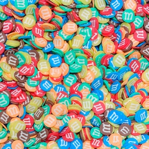M&M Fimo-Scheiben, Polymer-Ton-Scheiben, Nail-Art-Streusel, bunte Regenbogen-Süßigkeiten, erschwinglich, kostenloser Versand möglich, #75