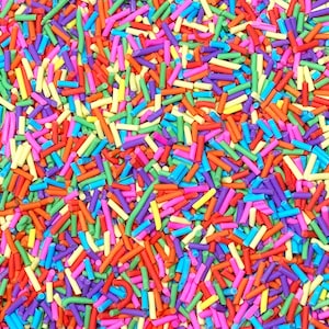 Chispas de arcilla polimérica arcoíris largas, chispas falsas, confeti Decoden, envío gratis, suministros para slime, asequibles, n.° 94