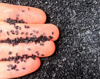 Sesame Seeds, Fake Clay Pieces, Black Polymer Clay Seeds, Nail Art, Miniature Sprinkles, Affordable, Free Shipping Eligible,#97