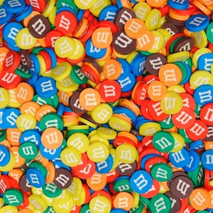 GROTE 10mm M & M Fimo Plakjes, Polymeer Klei Plakjes, Nail Art Hagelslag, Regenboog Kleurrijk Snoep, Betaalbaar, Gratis Verzending In aanmerking, #76