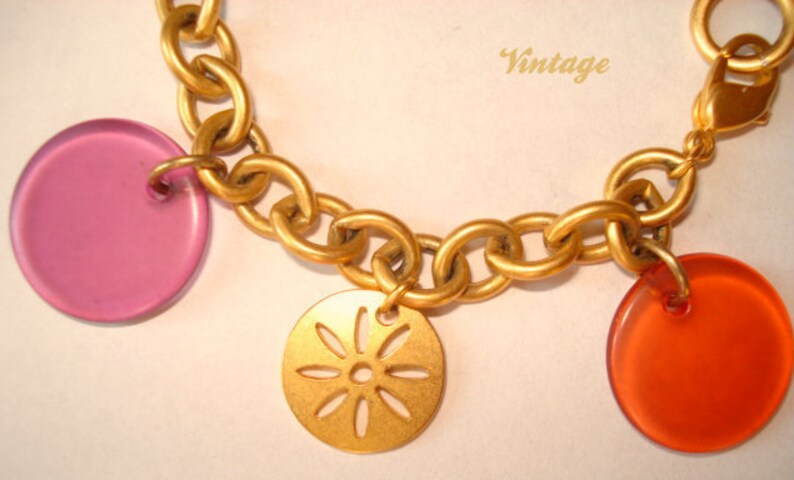 Vtg Gold Bracelet Lci 70's image 3