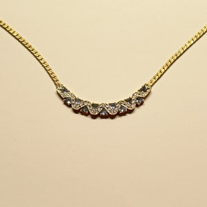 VTG Necklace in Gold and Zircon 1970 image 2