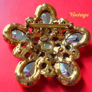 VTG BROOCH Yochi flower 50's image 2