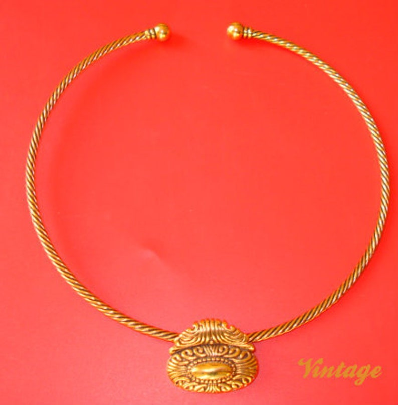 Gold Necklace Vtg premier Designs 50's image 1