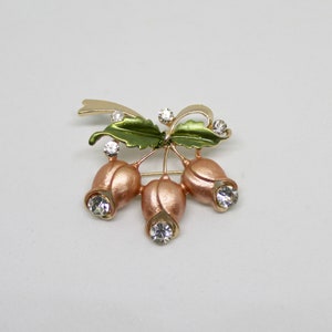 VINTAGE BROCHE TULIPANES 70'S imagen 1