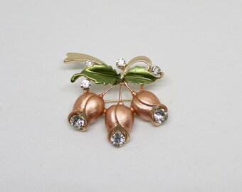 VINTAGE BROCHE TULIPANES 70'S