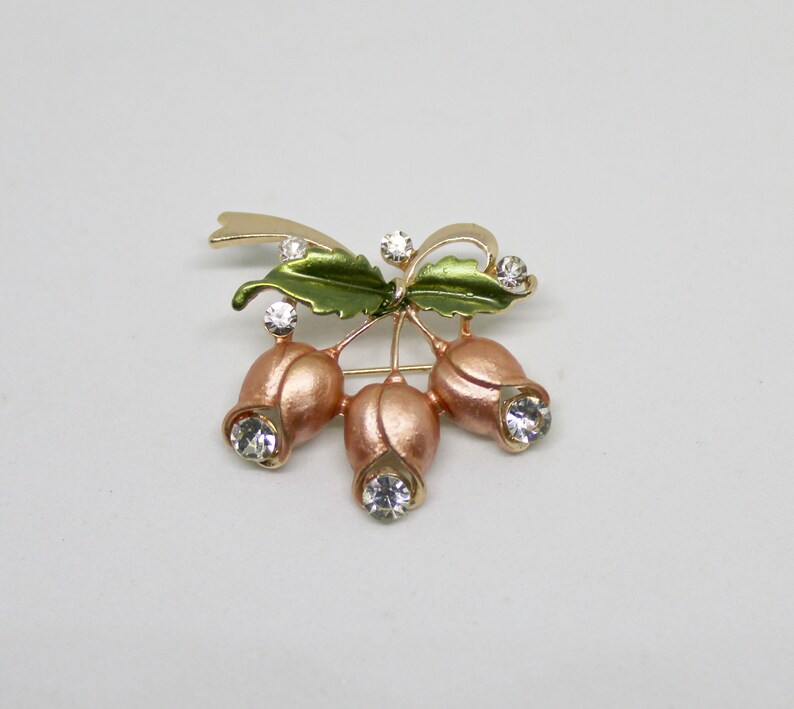 VINTAGE BROCHE TULIPANES 70'S imagen 1