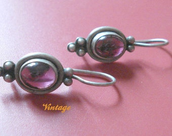 Vtg Bouclesd'oreilles  "925" Amethyst