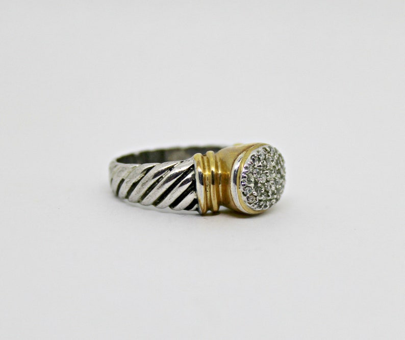 Vintage Ring 18 K CRYSTALS image 1