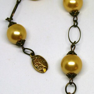 Ancient Bronze Bracelet with Pearls image 3