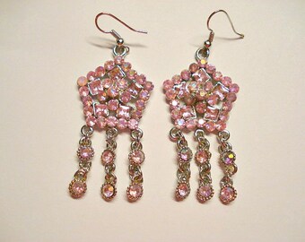 Earrings with stones.