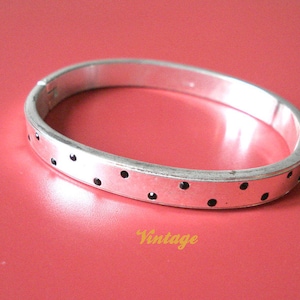Crystal Silver Bracelet Vtg 80's image 1