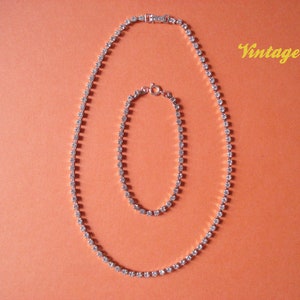 Vtg Gold Necklace And Bracelet 1980 image 1