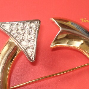 VTG BROOCH CRYSTAL 80's image 2