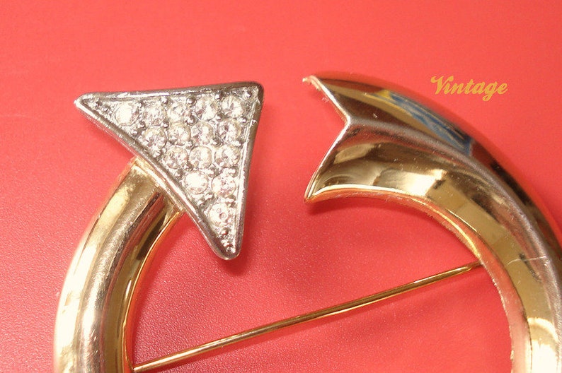 VTG BROOCH CRYSTAL 80's image 2