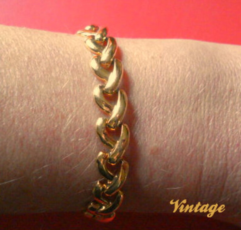 Vtg Bracelet napier Or 80's image 3