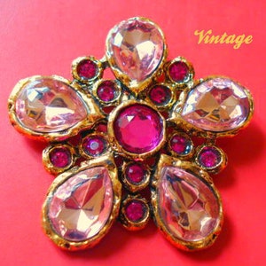 VTG BROOCH Yochi flower 50's image 1