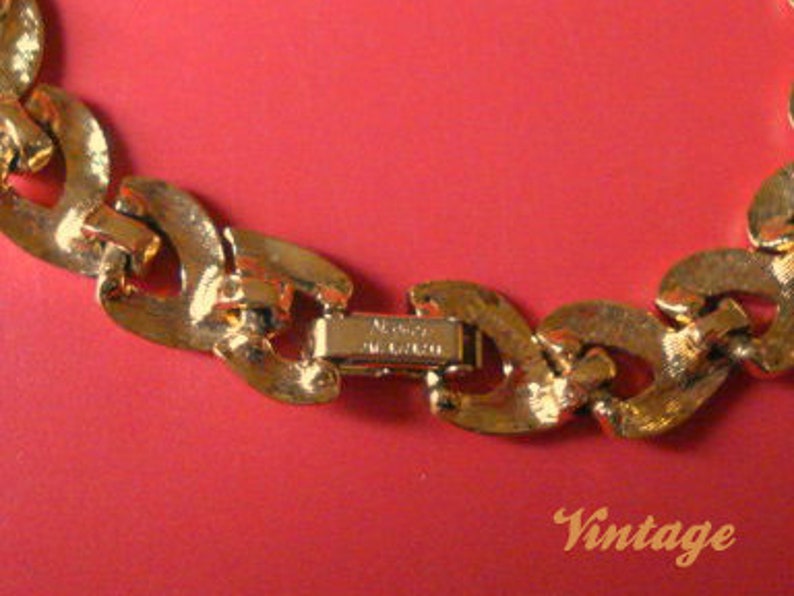 Vtg Bracciale napier Gold 80's image 2