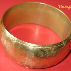 BRASS BRACELET VTG 70's image 1